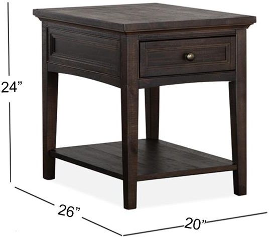 Magnussen Home® Westley Falls Graphite End Table 9