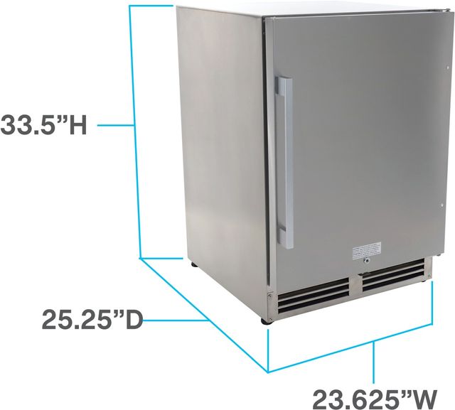 Avanti® Elite Series 5.4 Cu. Ft. Stainless Steel Outdoor Compact Refrigerator 6