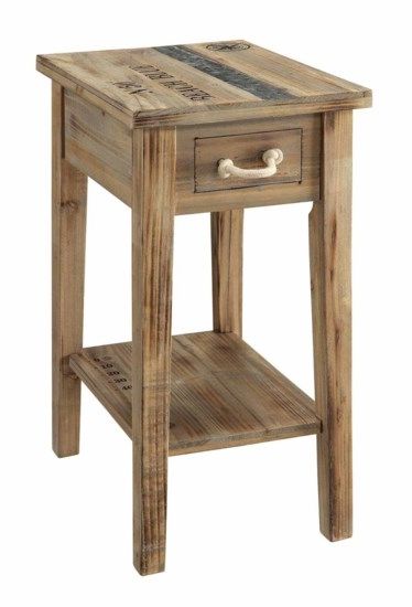 Crestview Collection Grand Isle Light Brown Chairside Table-1