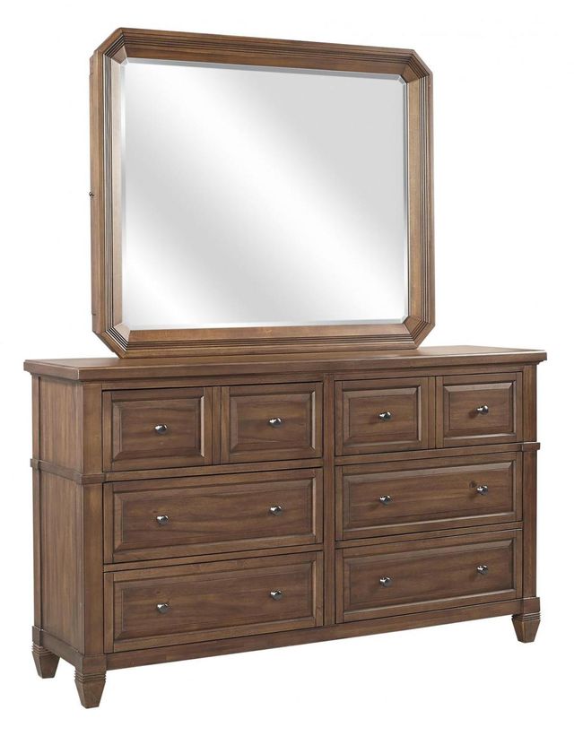 Aspenhome Thornton Sienna Queen Bed, Dresser, Mirror with Jewelry Storage, Chest and 1 Nightstand 9