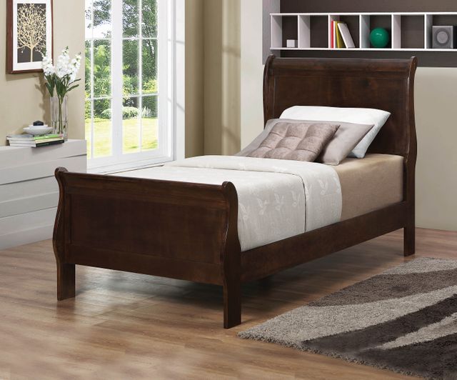 Coaster® Louis Philippe Cappuccino Twin Sleigh Bed 1