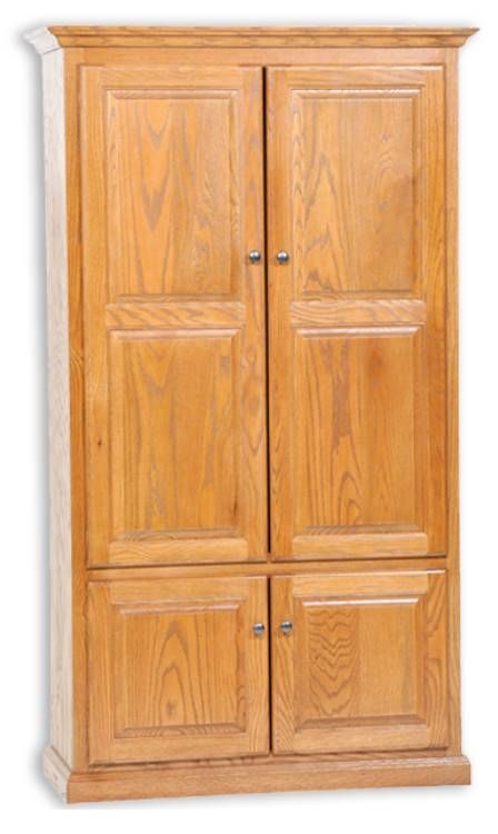 American Heartland Manufacturing Oak Tall Double Door Pantry
