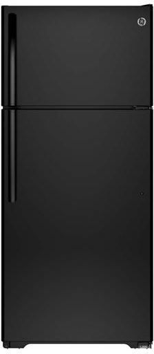 GE® 15.5 Cu. Ft. Top Freezer Refrigerator-Black 0