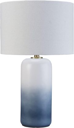 Signature Design by Ashley® Lemrich White/Teal Table Lamp