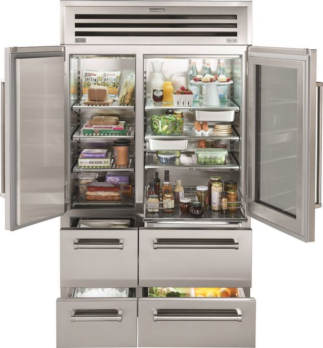 Sub-Zero® PRO 30.4 Cu. Ft. Stainless Frame Built In Side-by-Side Refrigerator 2