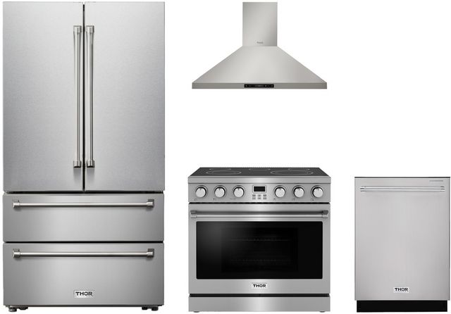 Thor Kitchen® 4 Piece Stainless Steel Kitchen Package | AHC Appliances ...