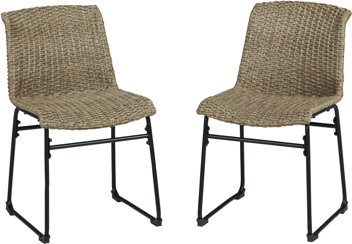 Signature Design by Ashley® Amaris 2-Piece Brown/Black Outdoor Dining Chair Set
