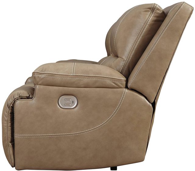 Signature Design by Ashley® Ricmen Walnut Power Reclining Loveseat with Console 11
