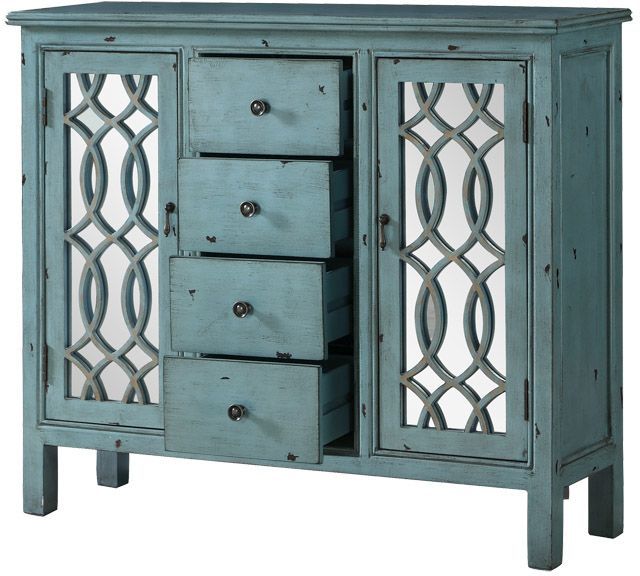 Coaster® Antique Blue 4-Drawer Accent Cabinet 3