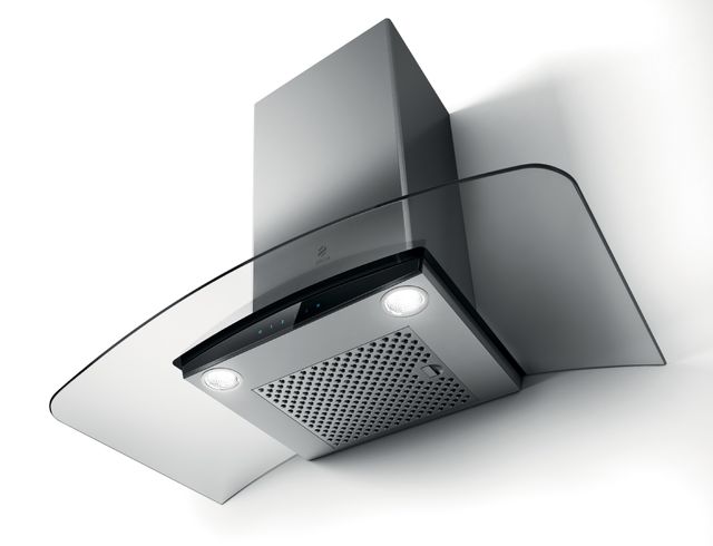 Elica Techne Series Como 30" Stainless Steel with Black Glass Wall Mounted Range Hood