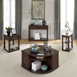 Liberty Furniture Wallace 3-Piece Dark Toffee Table Set