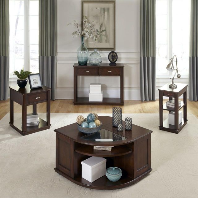 Liberty Furniture Wallace 3 Piece Dark Toffee Table Set-0