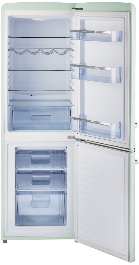 Unique® Appliances Classic Retro 7.0 Cu. Ft. Summer Mint Green Counter Depth Freestanding Bottom Freezer Refrigerator 3