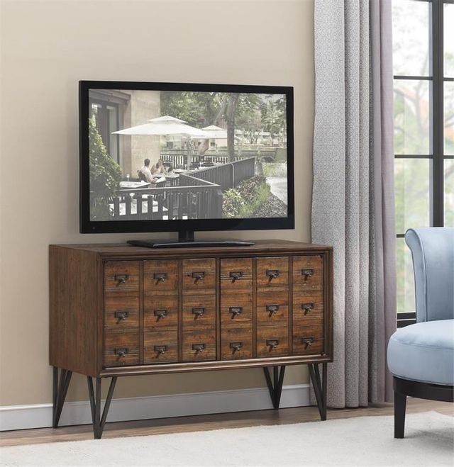 Coast2Coast Home™ Accents by Andy Stein Oxford Distressed Brown Media Console Cabinet 4