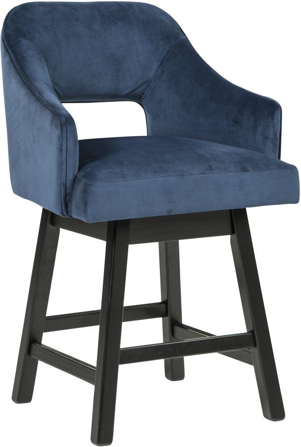 Signature Design by Ashley® Tallenger Blue/Dark Brown Counter Height Stool