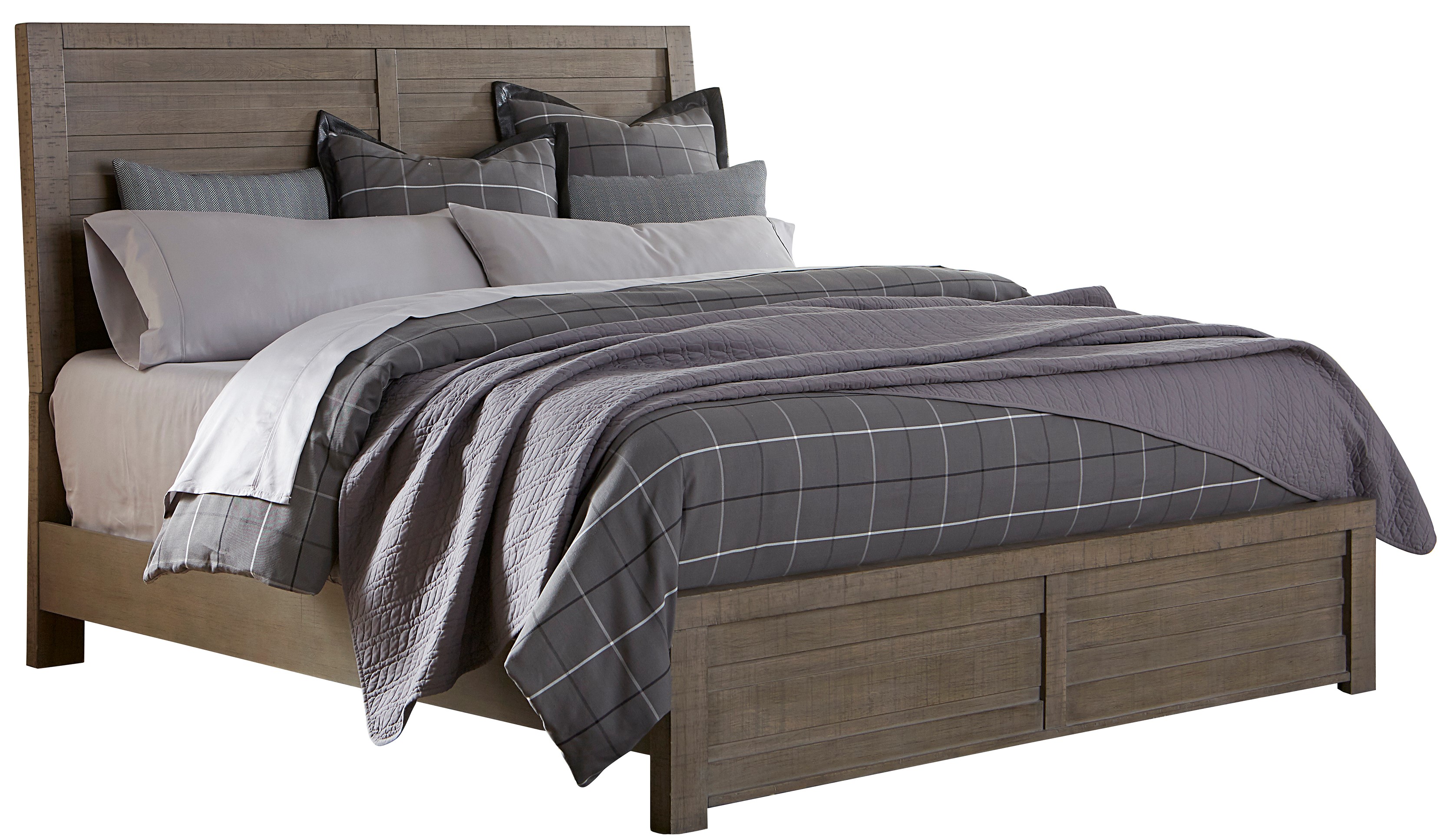 Samuel Lawrence Furniture Ruff Hewn Gray Queen Bed
