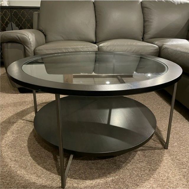 Forge Design Glass Top Finesse Round Coffee Table