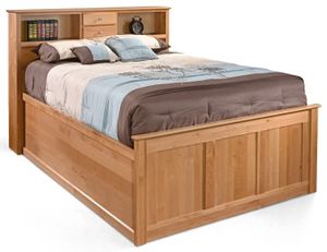 Archbold Furniture Blank Queen Pedestal Storage Bed