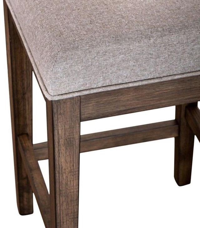 Liberty Furniture Arrowcreek Grey Taupe/Weathered Stone Upholstered Console Stool 4