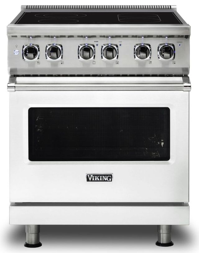 Viking® 5 Series 30" Frost White Slide In Electric Range