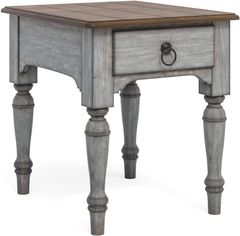 Flexsteel® Plymouth® Distressed Graywash End Table