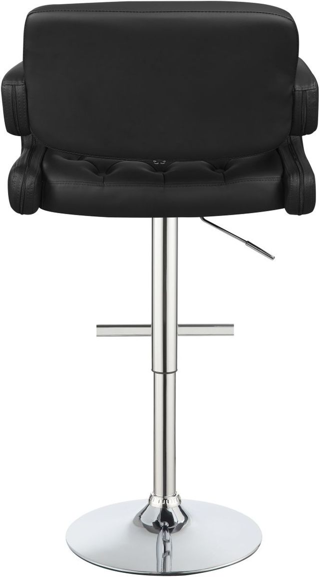 Coaster® Brandi Black And Chrome Adjustable Height Stool-2