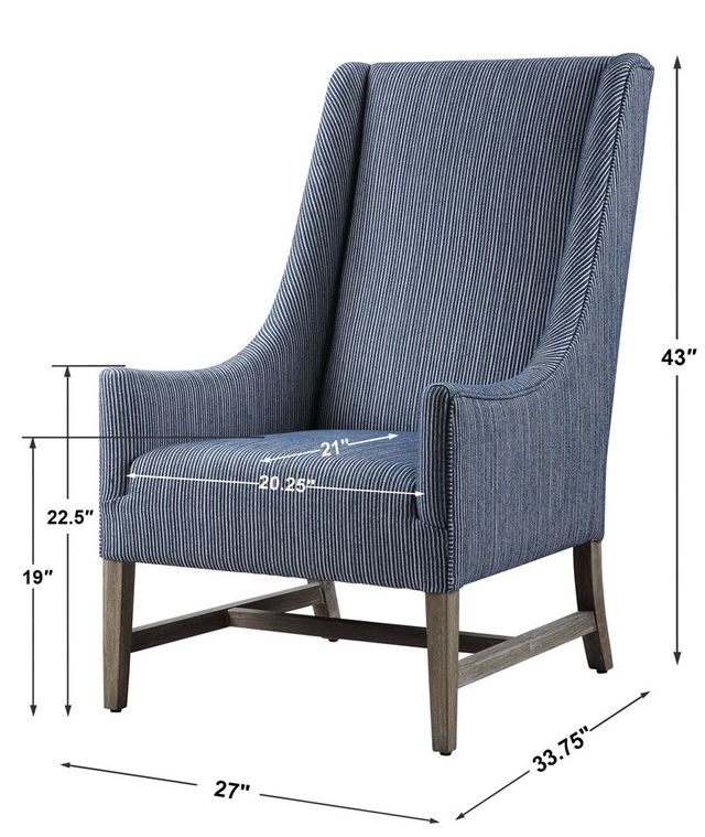 Uttermost® Galiot Blue Accent Chair-1