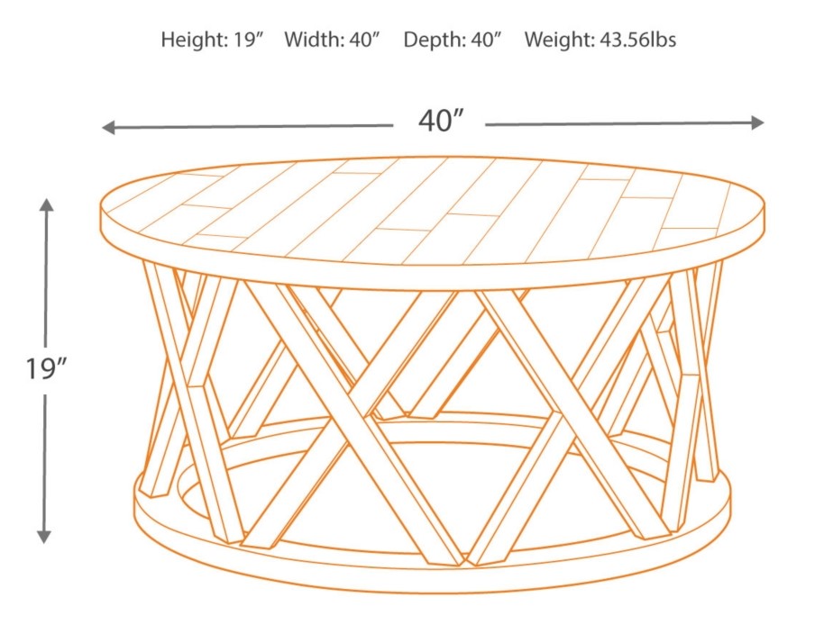 ashley furniture sharzane coffee table