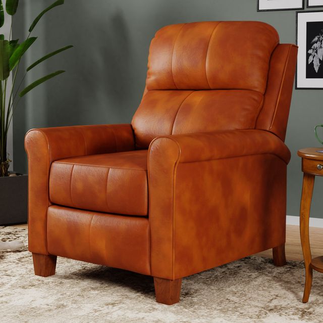 Southern Motion Pep Talk Leather Push Back Recliner-0