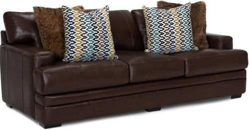 Franklin™ Marcello Antigua Walnut Leather Sofa