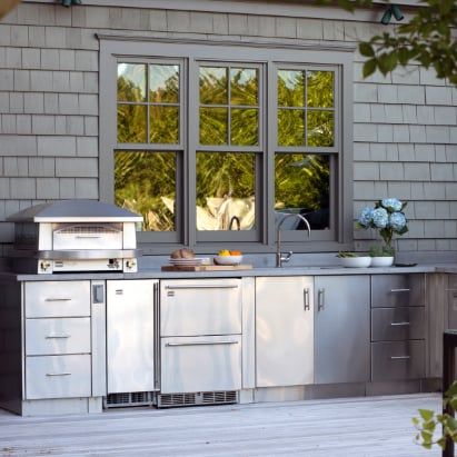 Kalamazoo™ Outdoor Gourmet Signature Series 24" Marine-Grade Stainless Steel Dual-Zone Outdoor Refrigerator/Wine Chiller with Glass Door 5