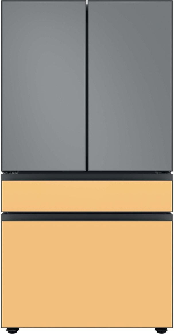 Samsung Bespoke 36" Sunrise Yellow Glass French Door Refrigerator Middle Panel 11