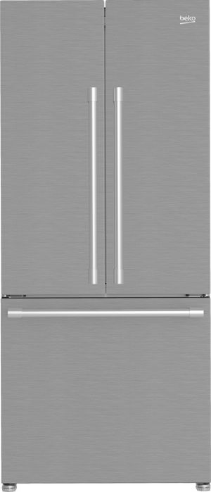 Beko 30 in. 16.1 Cu. Ft. Fingerprint-Free Stainless Steel Counter Depth French Door Refrigerator