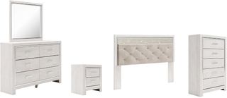 Signature Design by Ashley® Altyra 5-Piece White King Panel Headboard Set