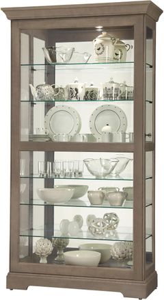 Howard Miller® Tyler V Aged Grey Curio Cabinet