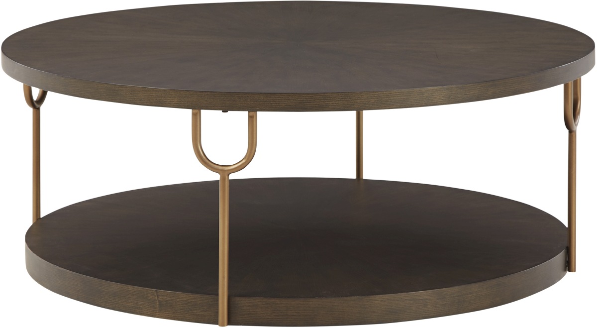 dark brown coffee table round