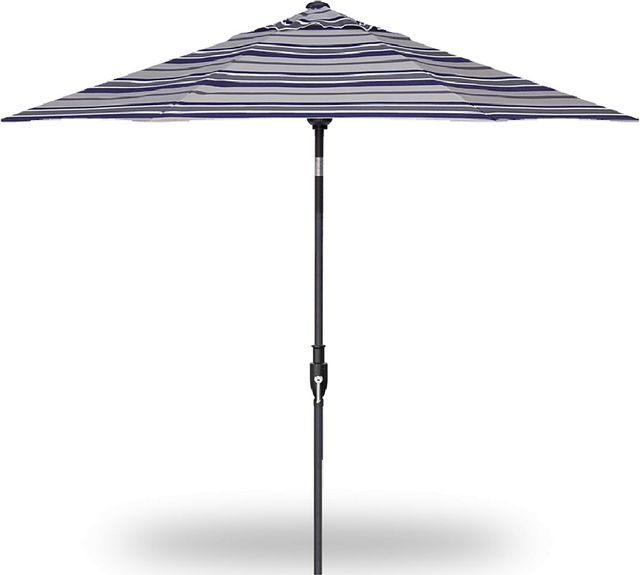 Treasure Garden® UM9709 Reliant Coast Stripe/Black 9' Crank Umbrella-0
