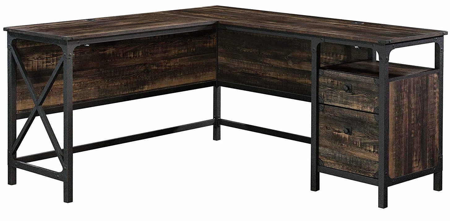 Palladia L-Shaped Desk with File Storage - Right Return by Sauder Furniture