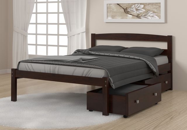 Donco Trading Company Econo Full Bed With Dual Under Bed Drawers-0