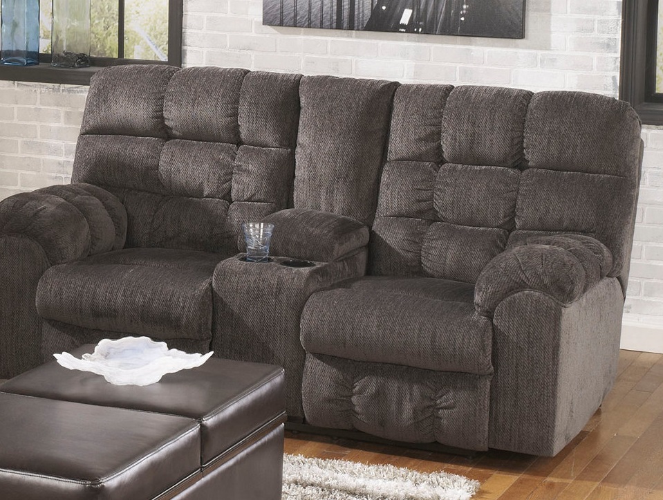 Signature Design By Ashley® Acieona Slate Double Reclining Loveseat And ...