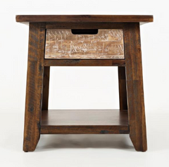 Jofran Inc. Painted Canyon Brown End Table