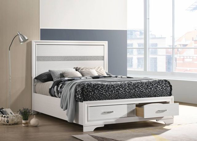 Coaster® Miranda Contemporary White Queen Storage Bed 13