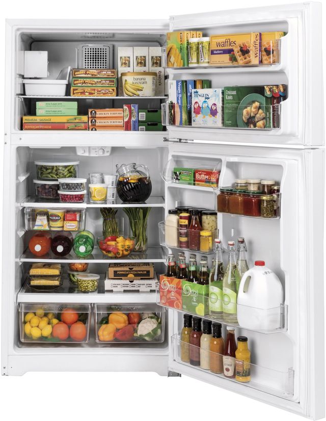 GE® 21.9 Cu. Ft. White Top Freezer Refrigerator 2