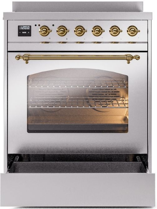 Ilve Nostalgie II 30 Stainless Steel Freestanding Induction Range