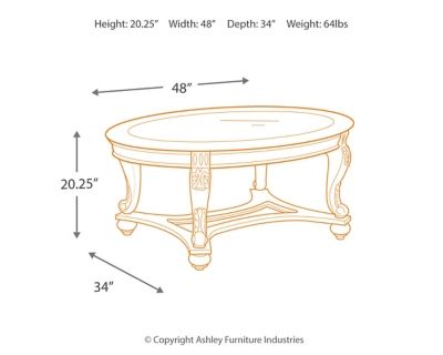 Signature Design by Ashley® Norcastle Dark Brown Oval Coffee Table-5