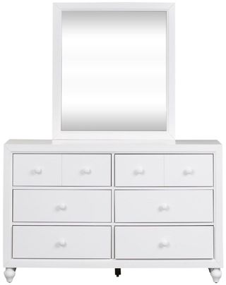 Liberty Furniture Cottage View White Youth 6 Drawer Dresser & Mirror