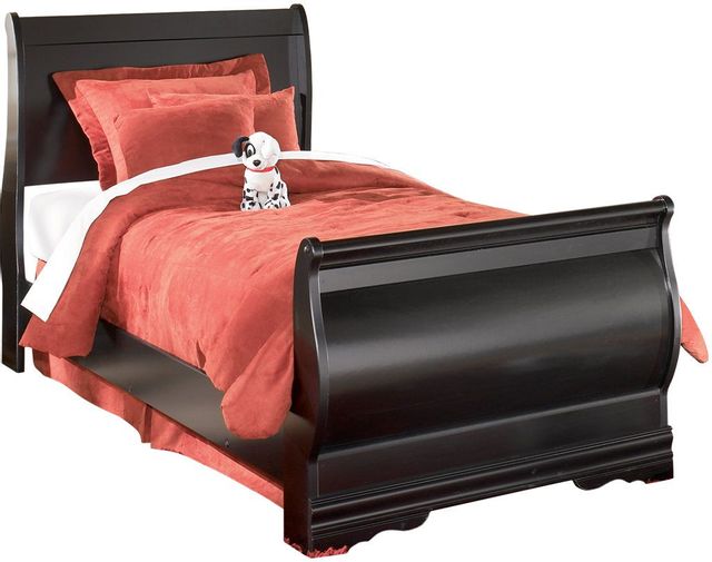 Signature Design by Ashley® Huey Vineyard 3-Piece Black Twin Sleigh Bed Set-1