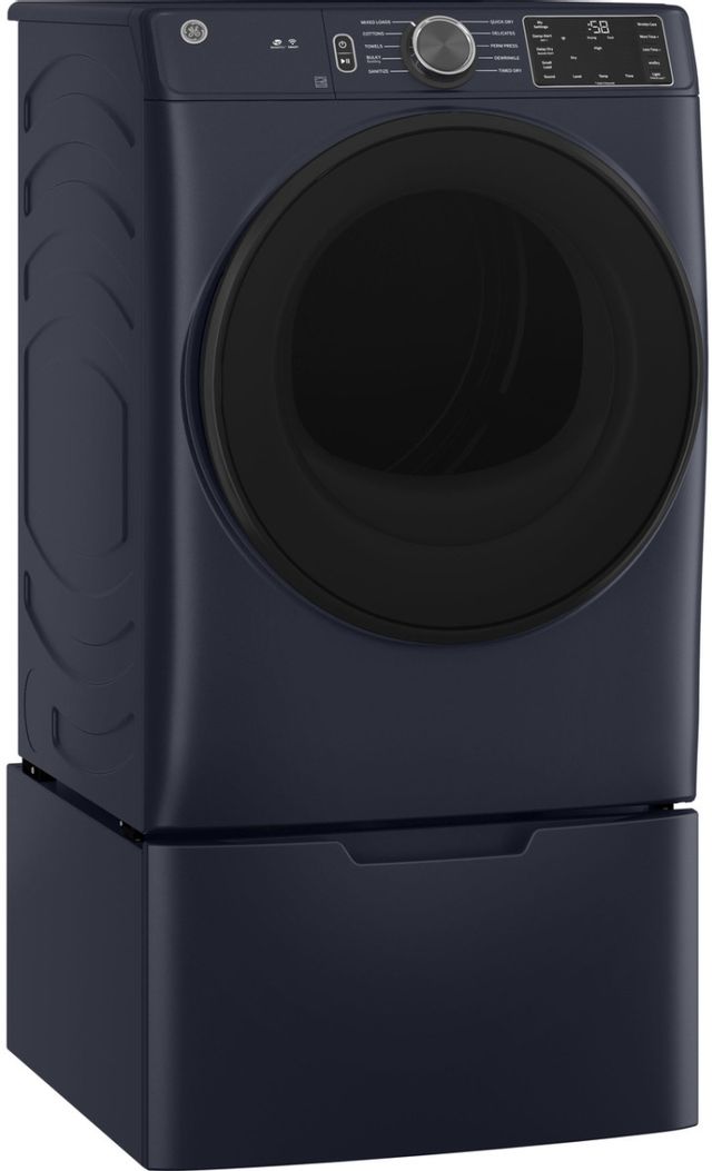 GE® 7.8 Cu. Ft. Sapphire Blue Smart Front Load Gas Dryer 5