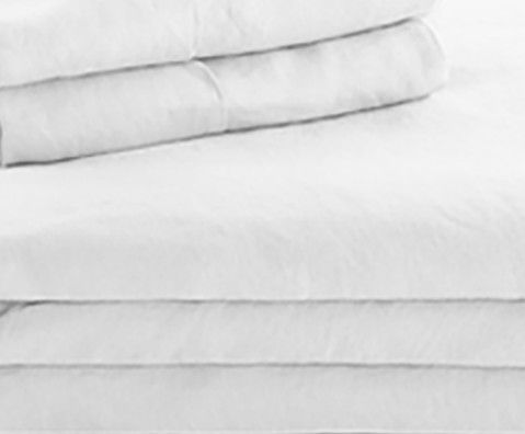 Malouf® Woven™ French Linen White Split King Sheet Set 0