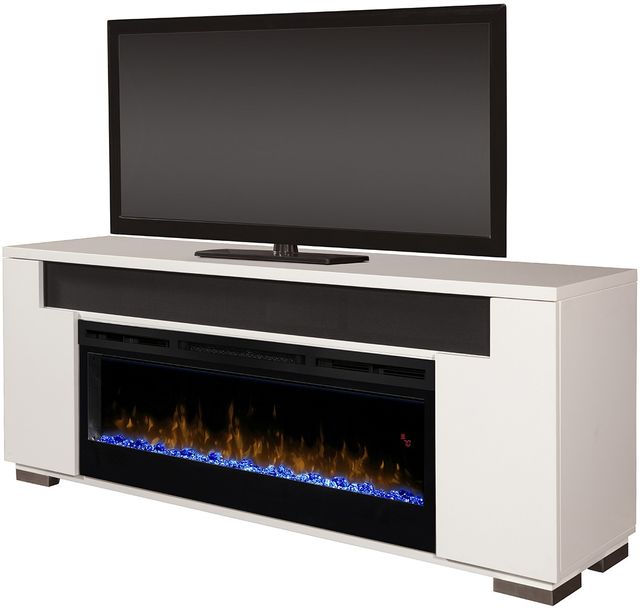 Dimplex® Haley White Media Console Electric Fireplace 0